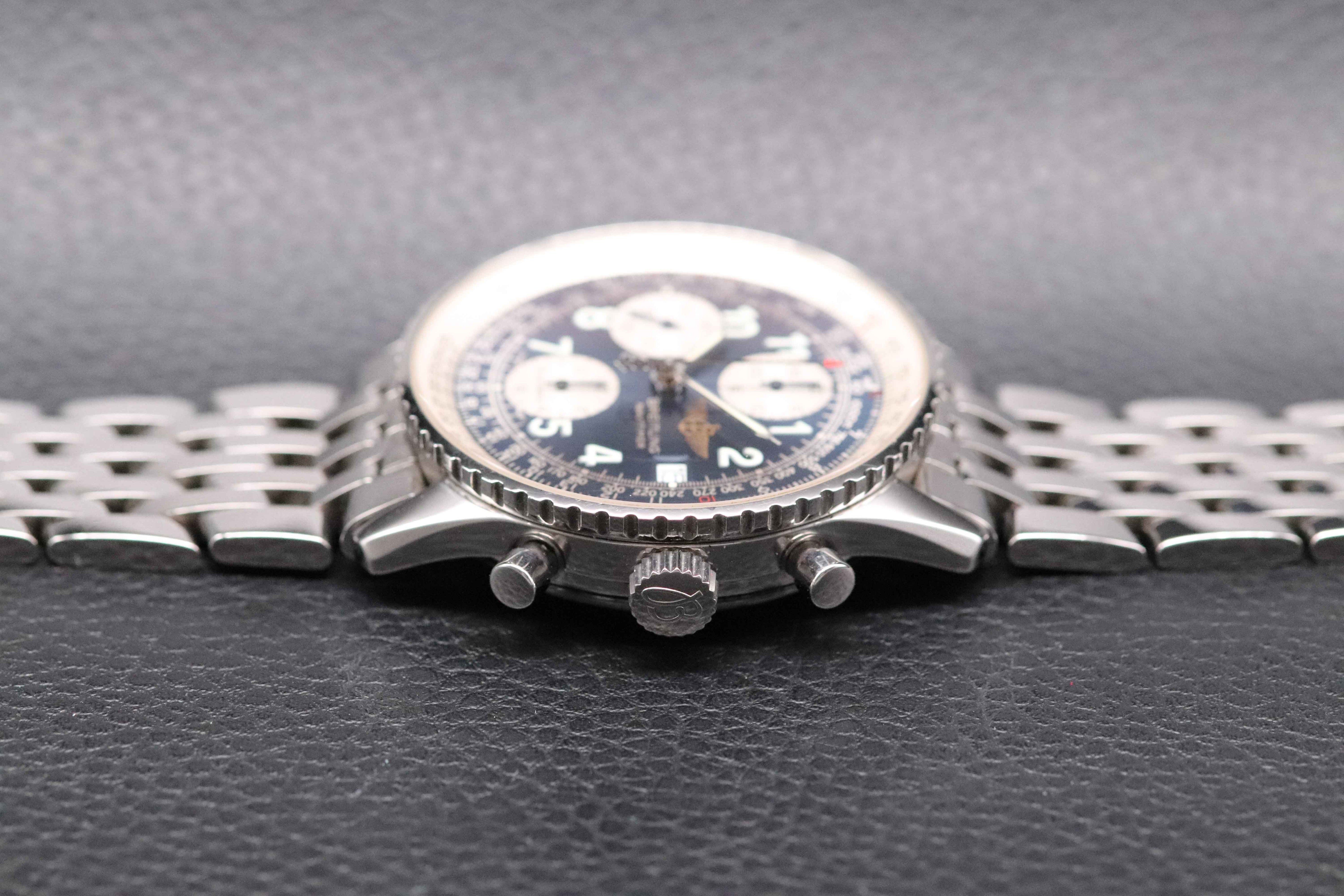 Breitling Old Navitimer A13322 Chronograph Blue Dial 2002