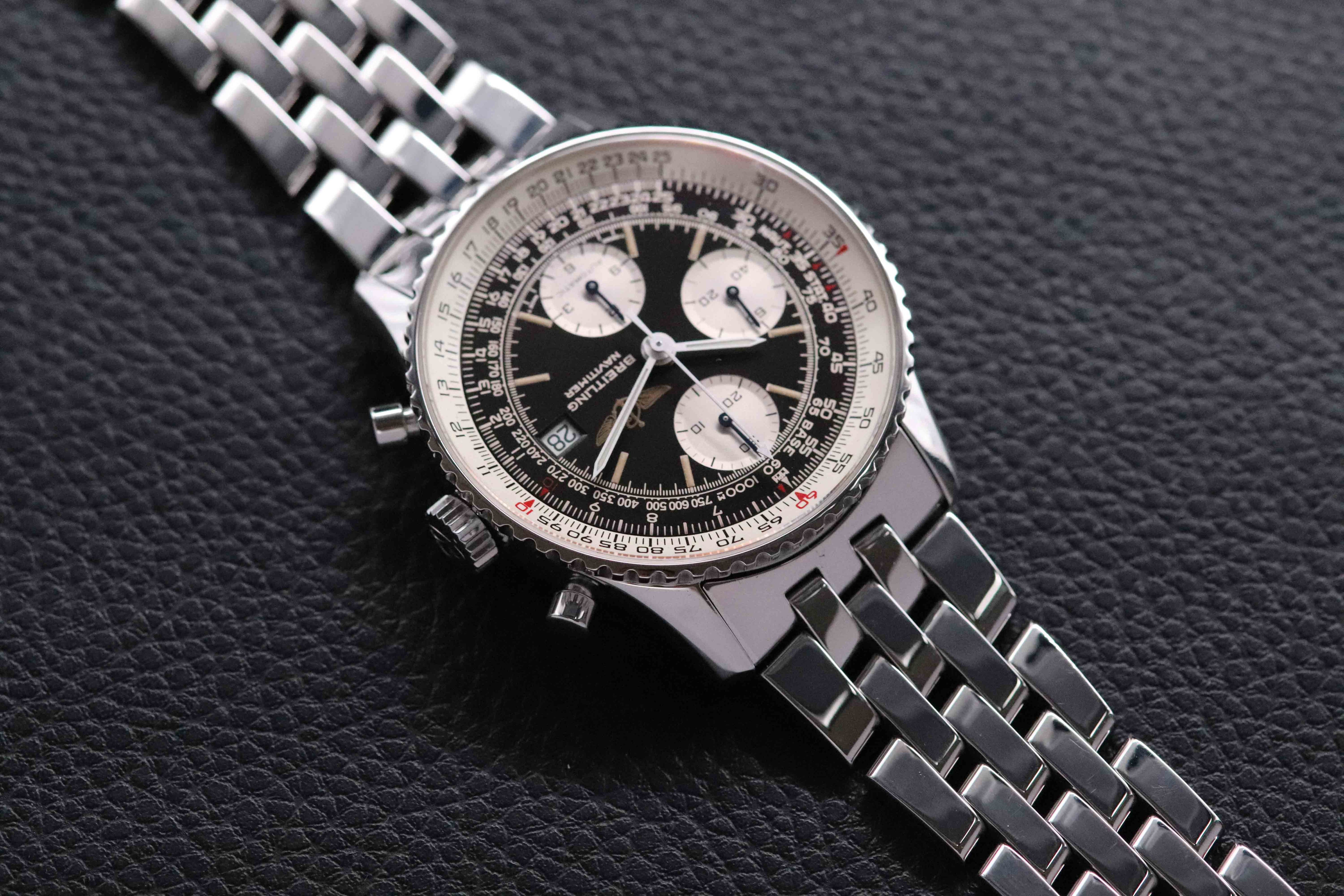 Breitling Old Navitimer A13022 Chronograph Black Dial 1999