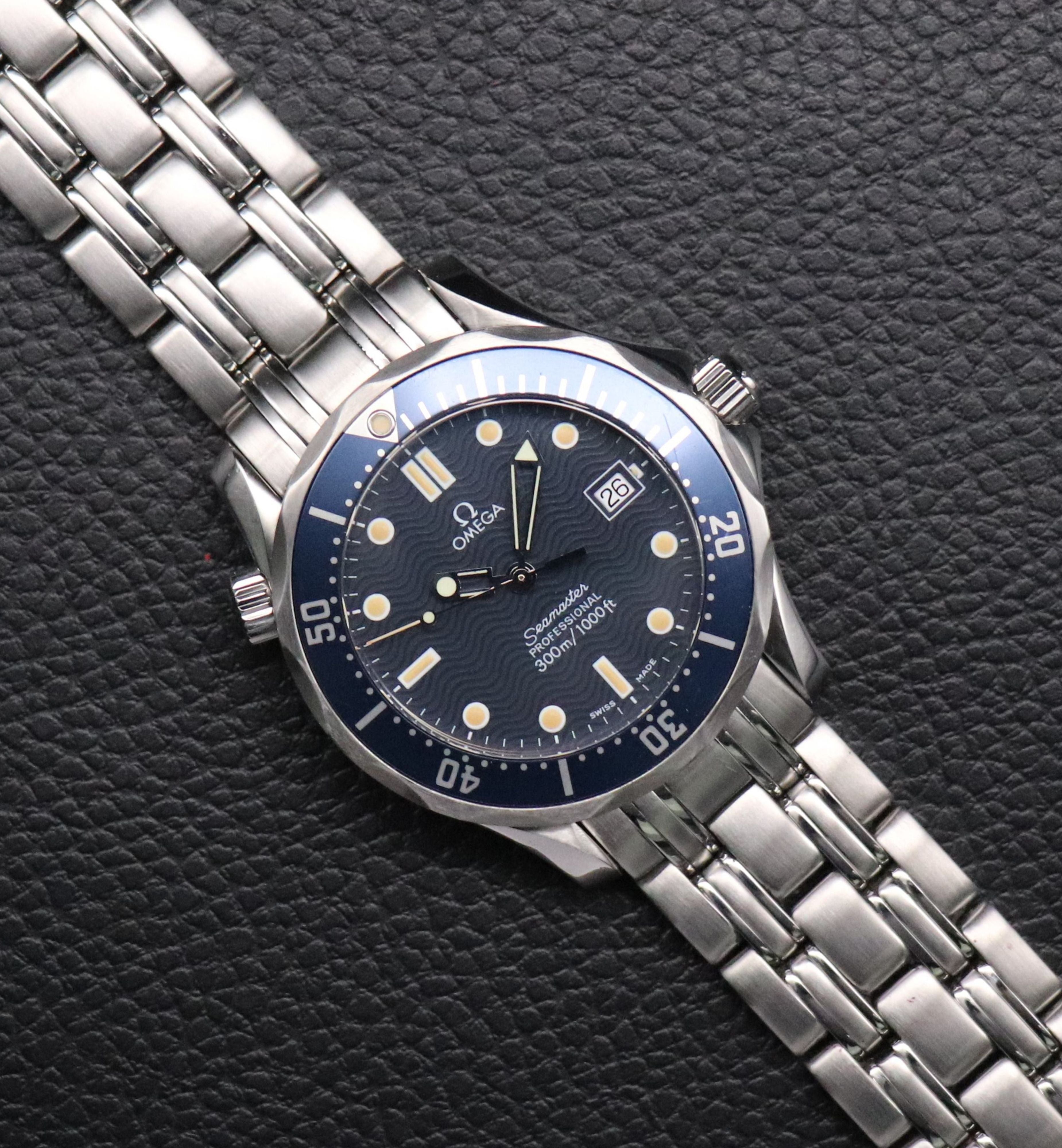 Omega Seamaster 300 2561.80 Blue Dial 1998 Papers