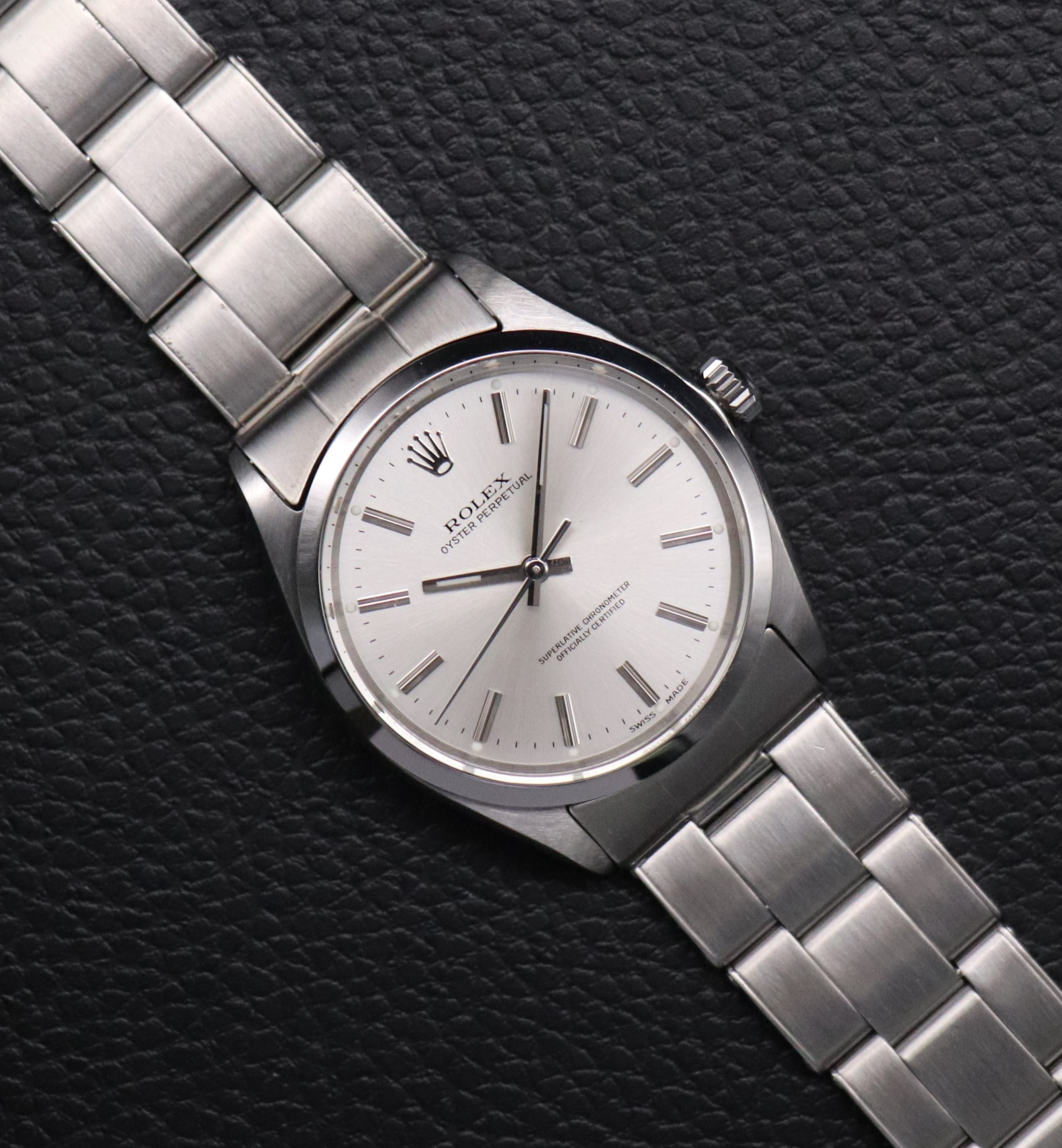 Rolex Oyster Perpetual 1002 Silver Dial 1984 Automatic