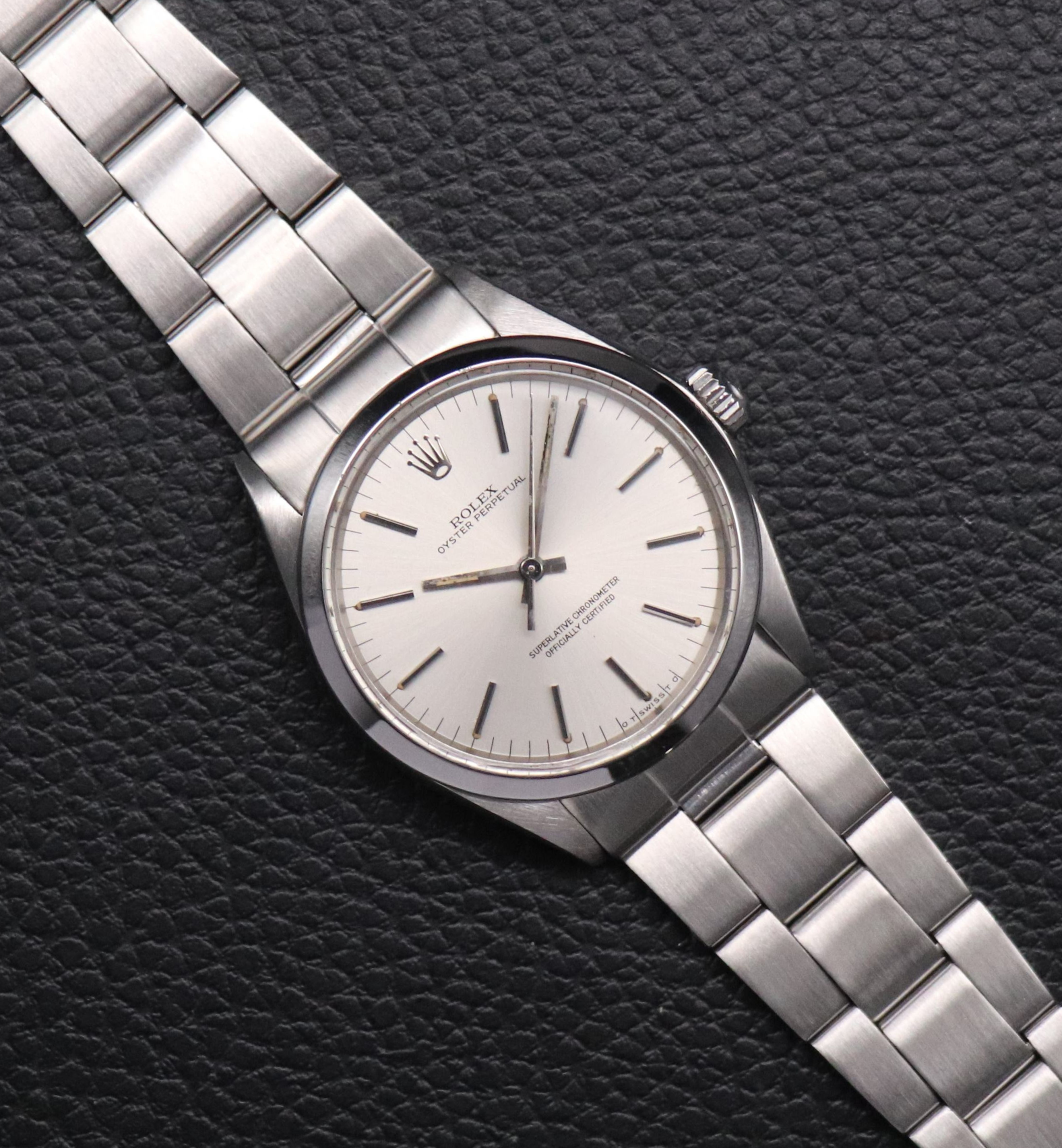 Rolex Oyster Perpetual 1002 Silver Dial 1973 Automatic