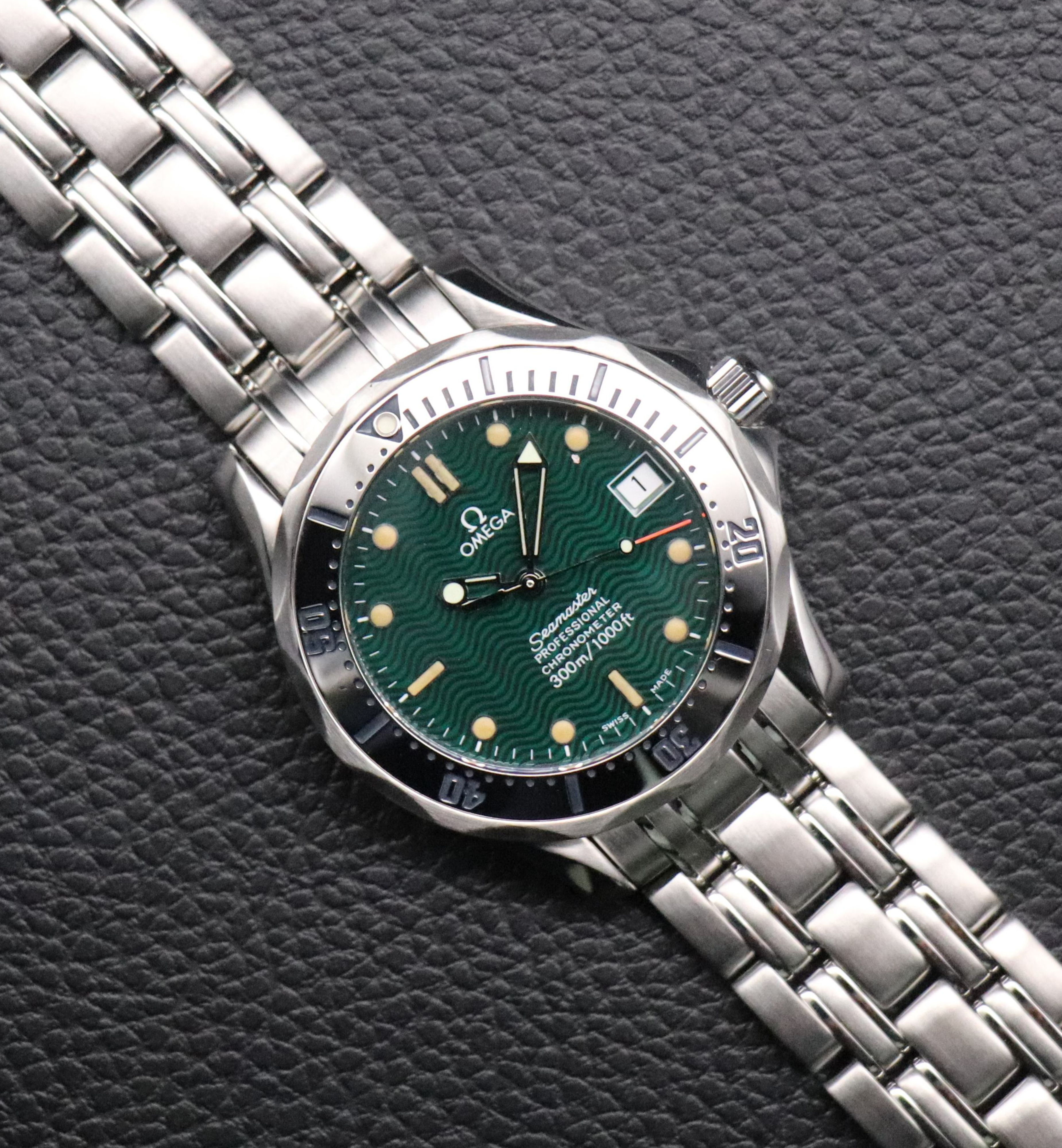 Omega Seamaster 300 2553.41 Jacques Mayol Green Fullset 1996 Box+Papers