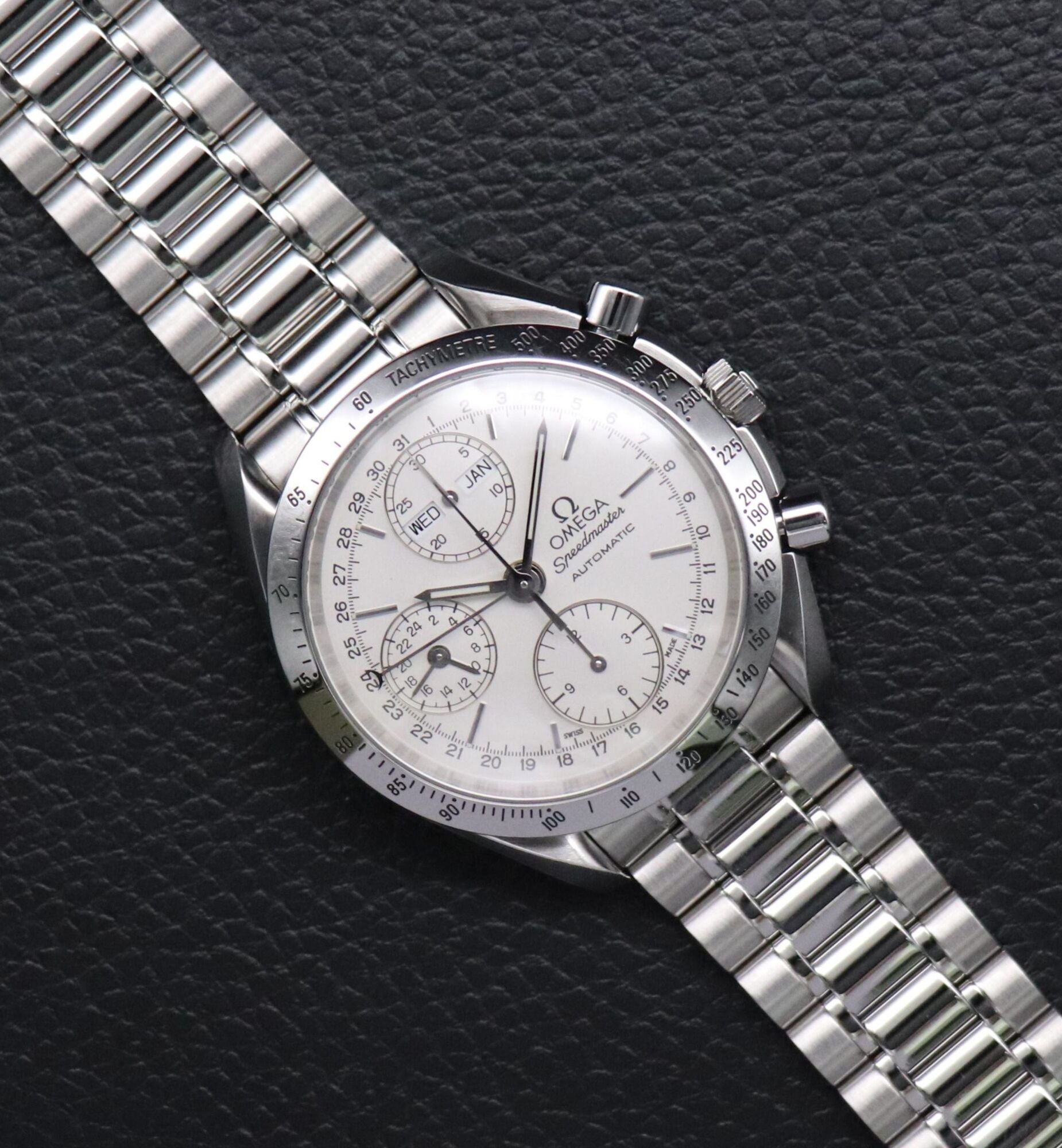 Omega Speedmaster Day Date 3521.30 Silver Dial 1998