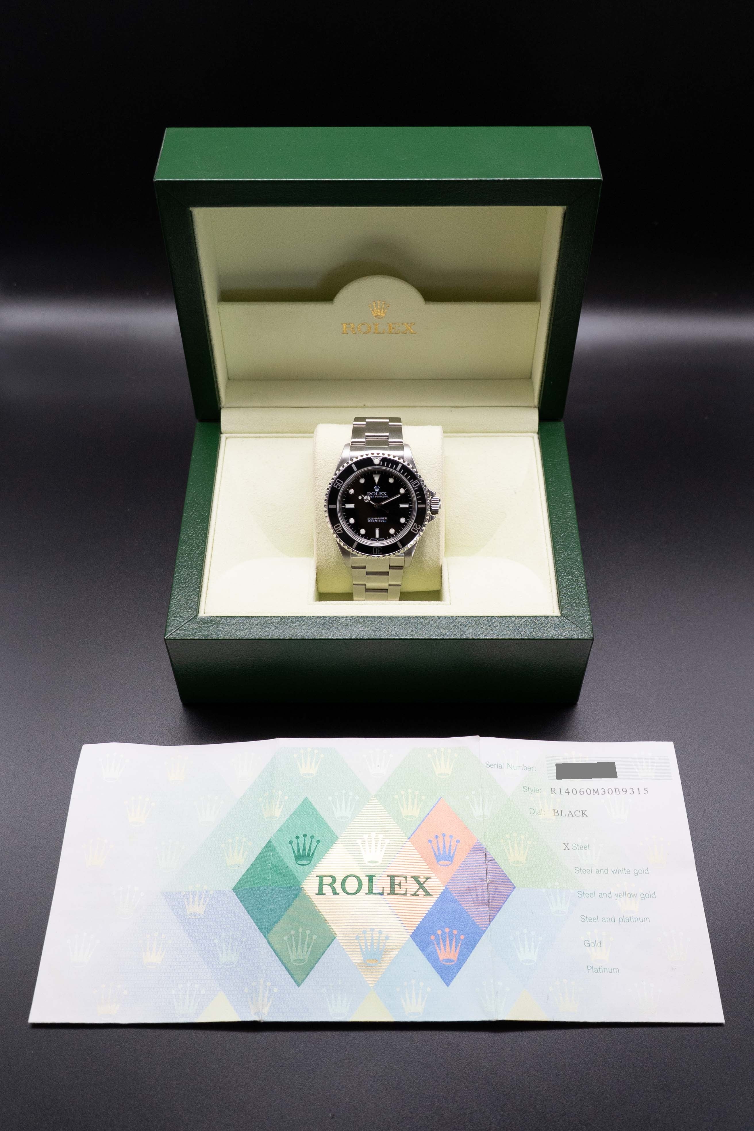 Rolex Submariner 14060M Fullset 2005 Box+Papers