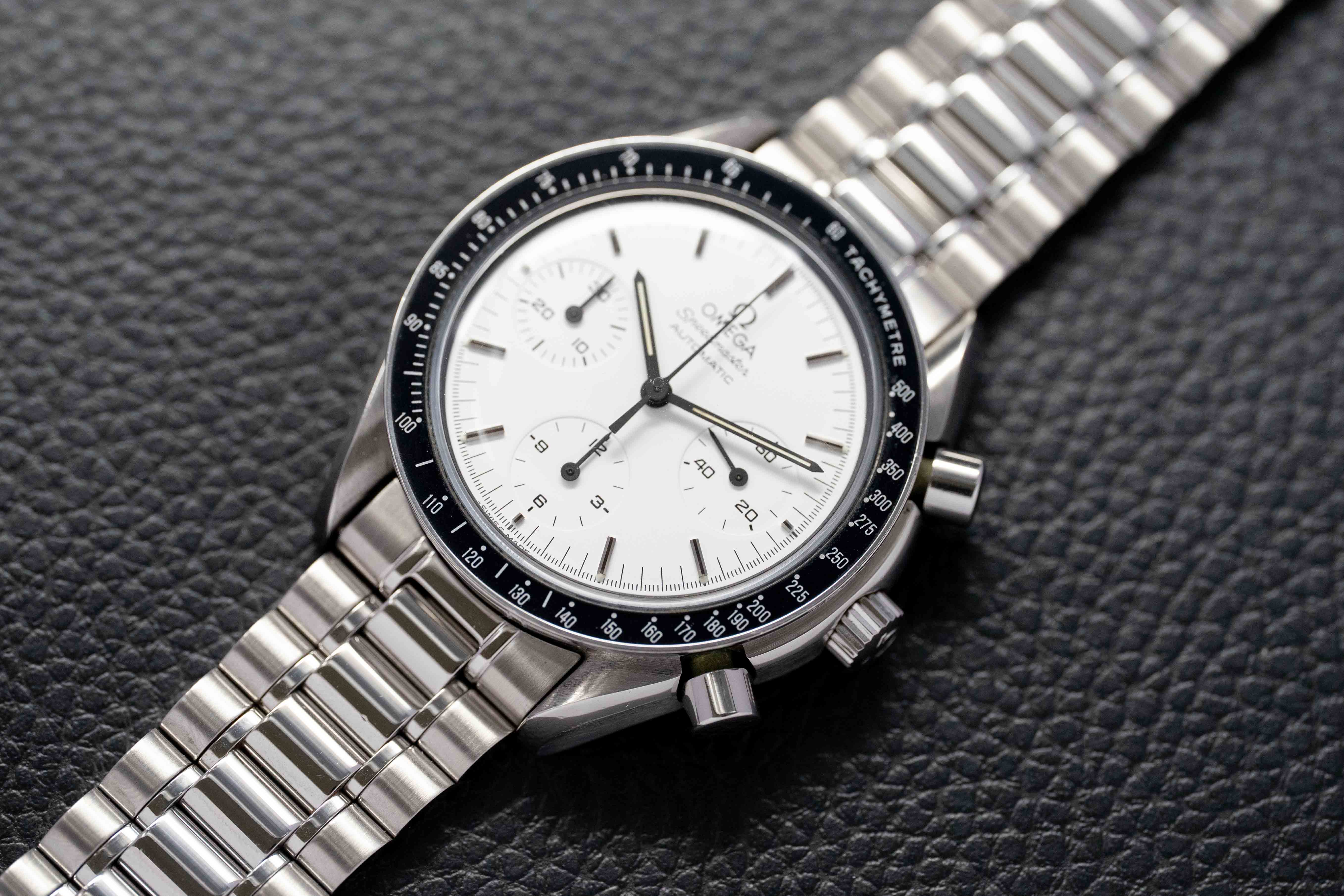Omega Speedmaster Reduced 3510.20 Albino White Dial 1990 Papers