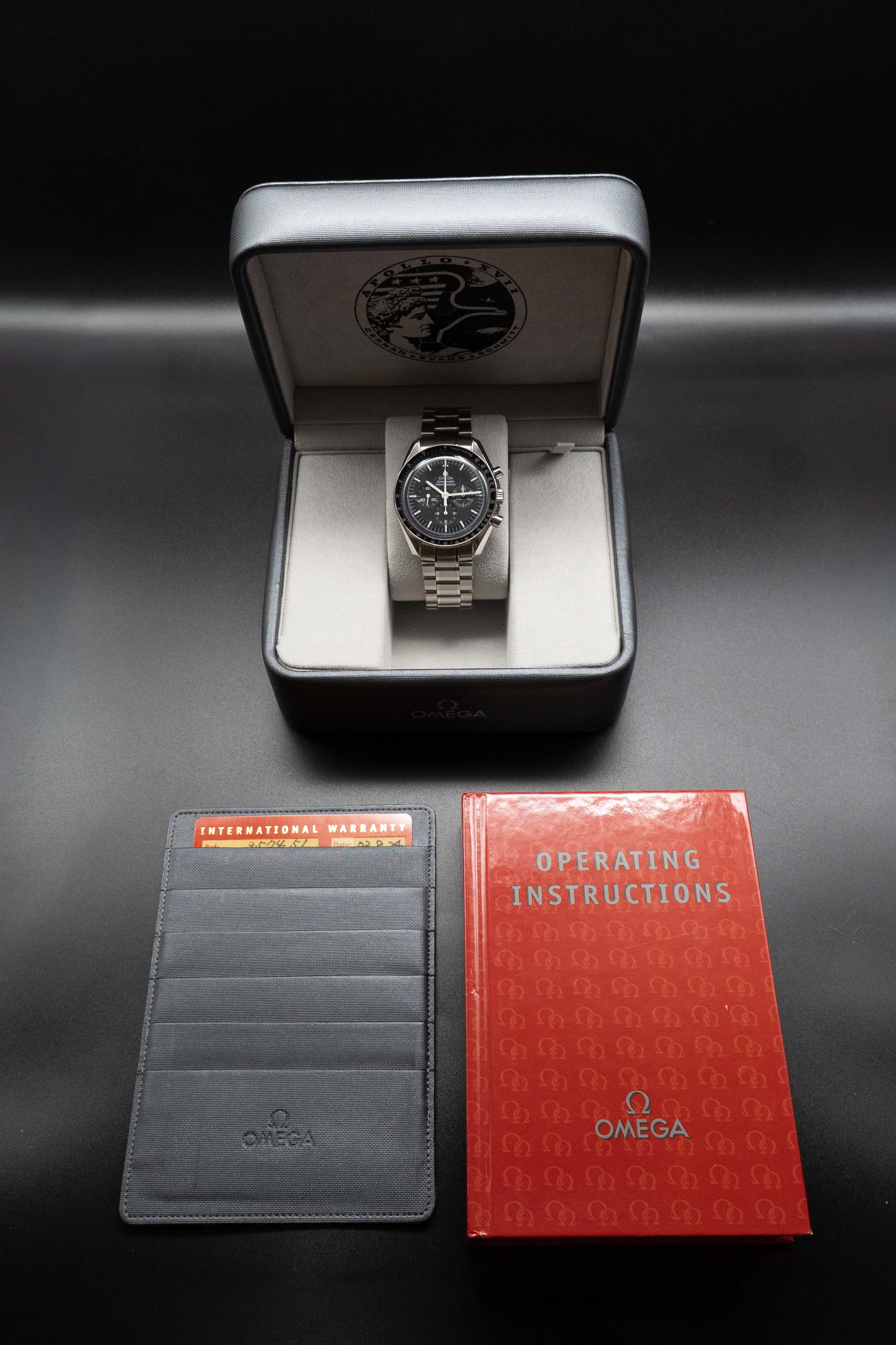 Omega Speedmaster Professional 3574.51 Apollo XVIl Last Man on the Moon Fullset 2003 Box+Papers