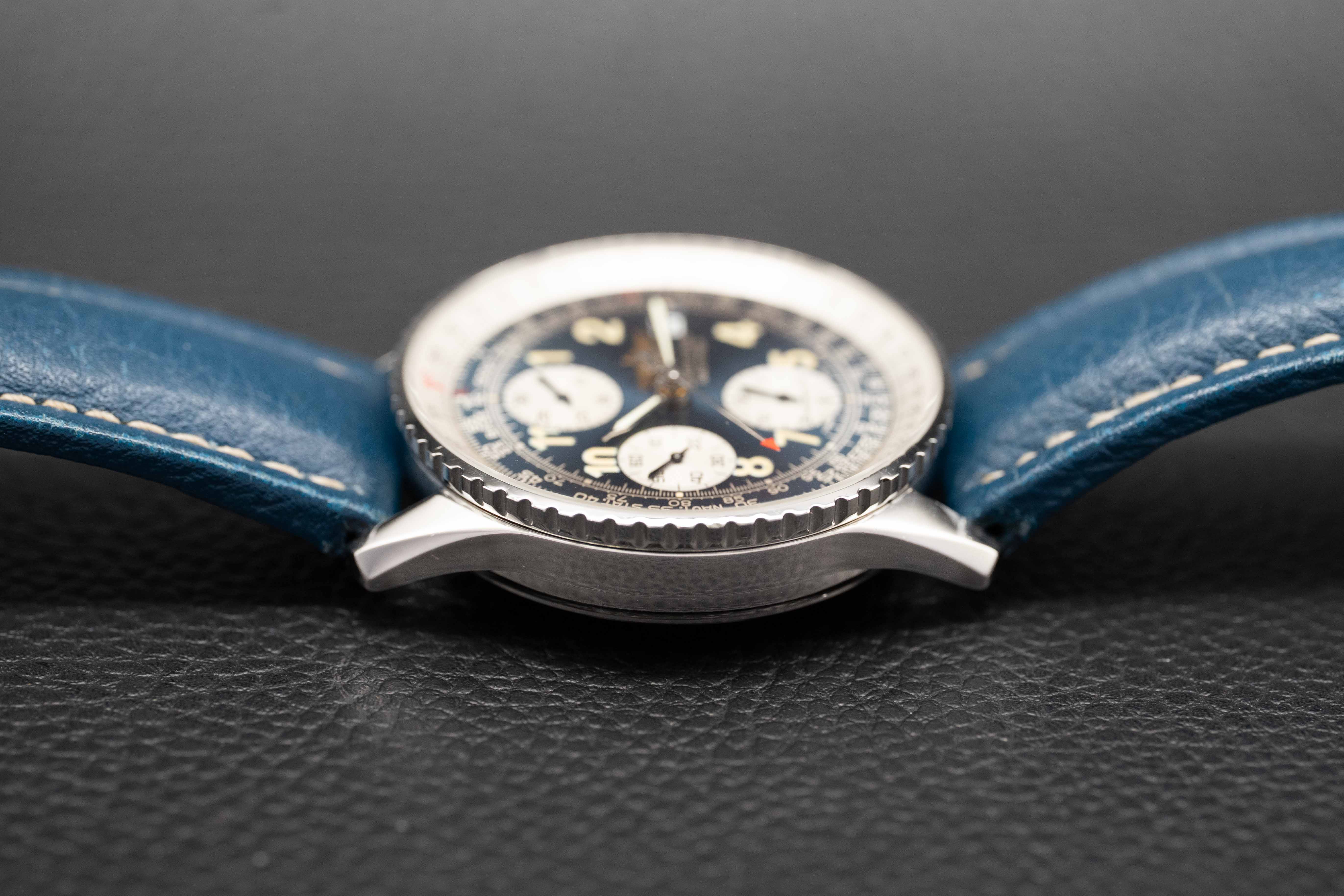 Breitling Old Navitimer A13022 Chronograph Blue Dial 1999