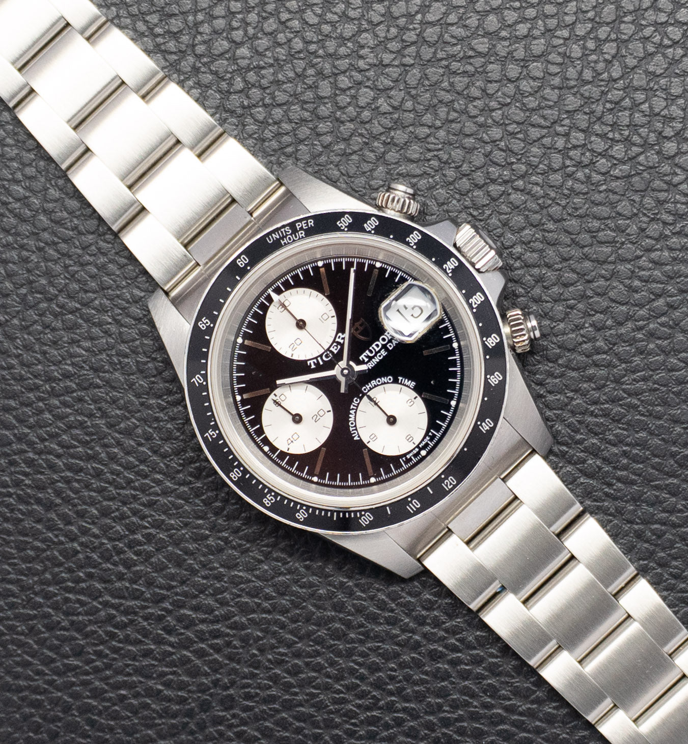 Tudor Prince Date 79260 Small Block 1998 Black Dial