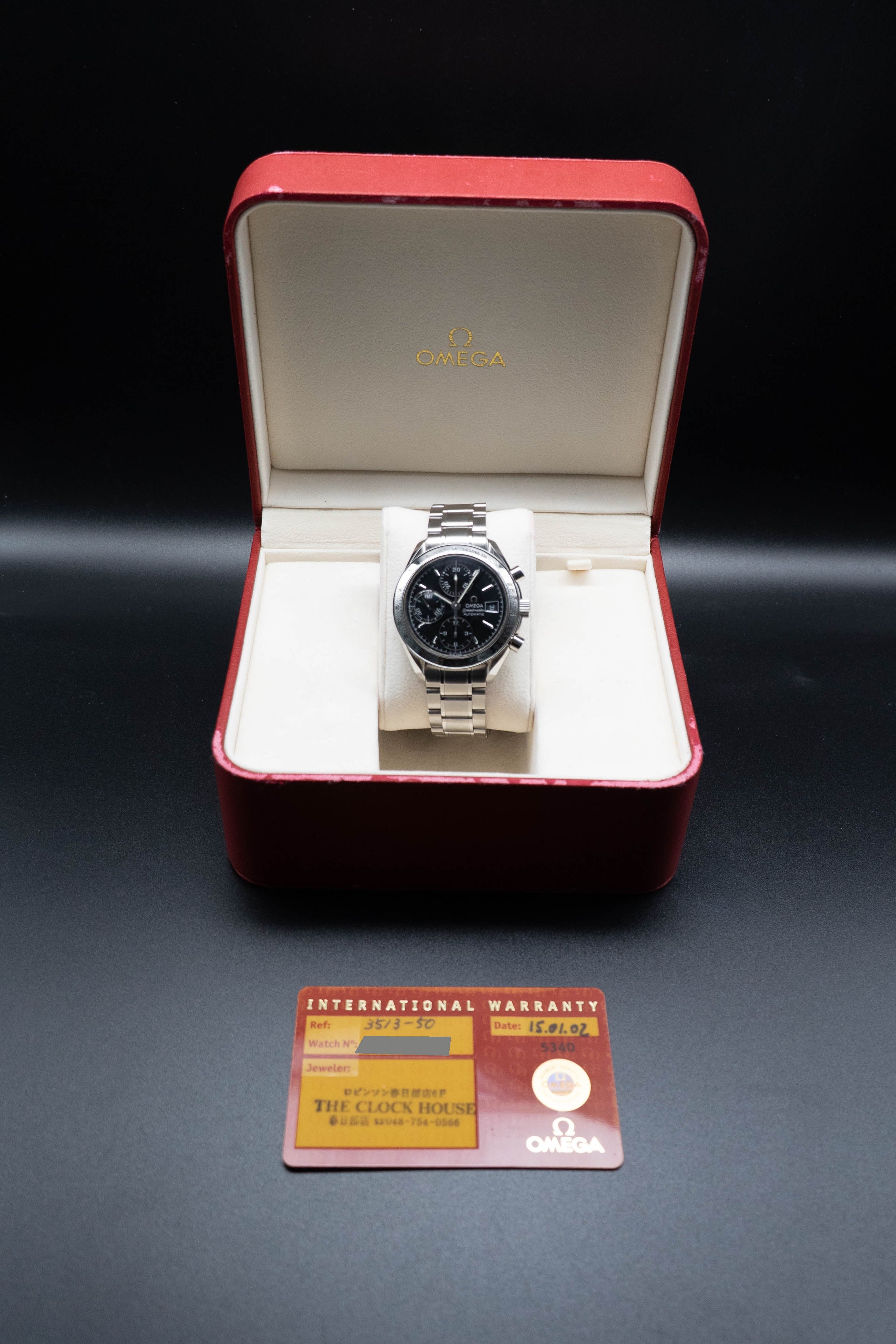 Omega Speedmaster Date 3513.50 Fullset 2002 Box+Papers
