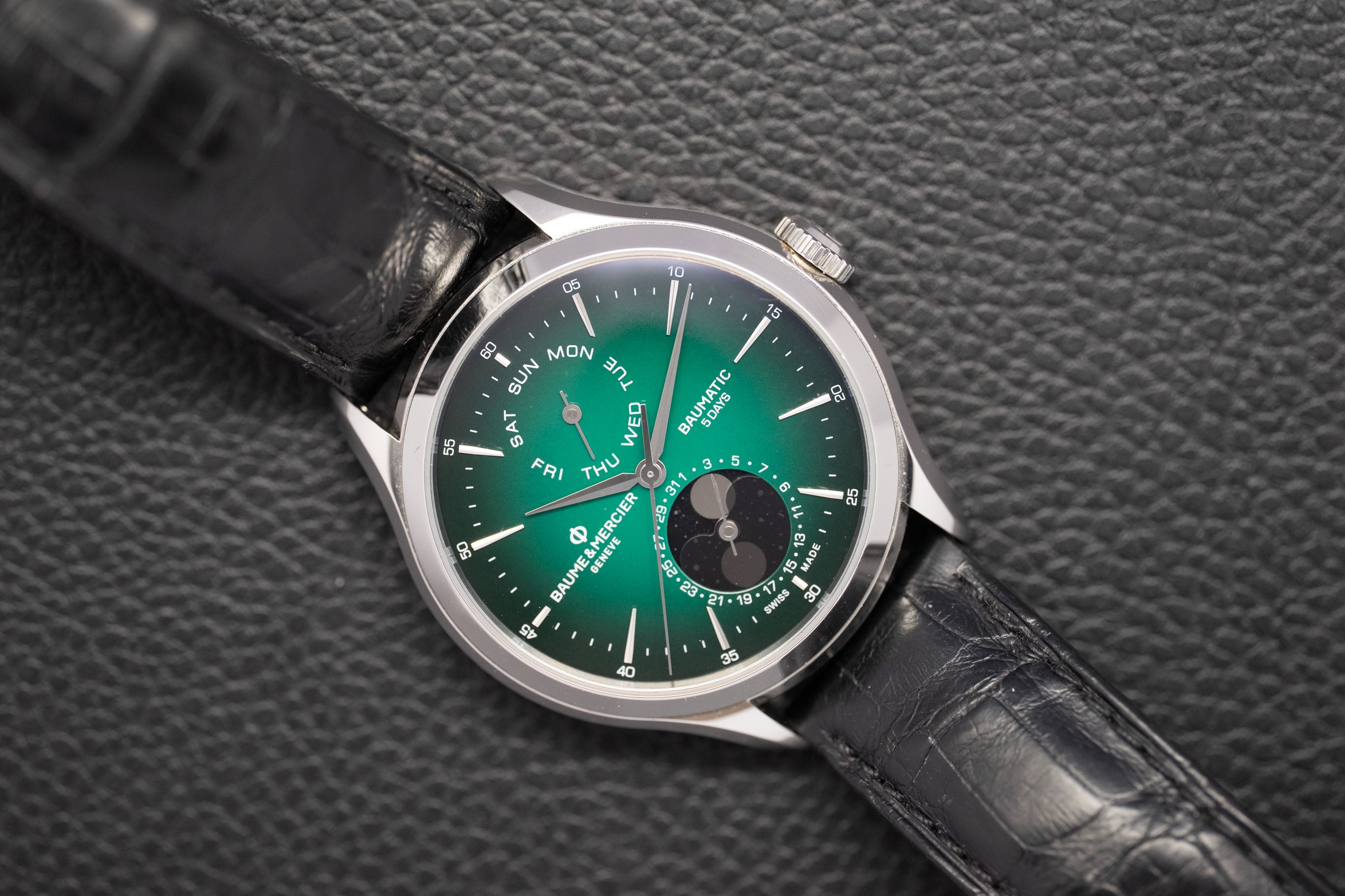 Baume & Mercier Clifton Baumatic MOA10654 Green Fullset 2023 Box+Papers