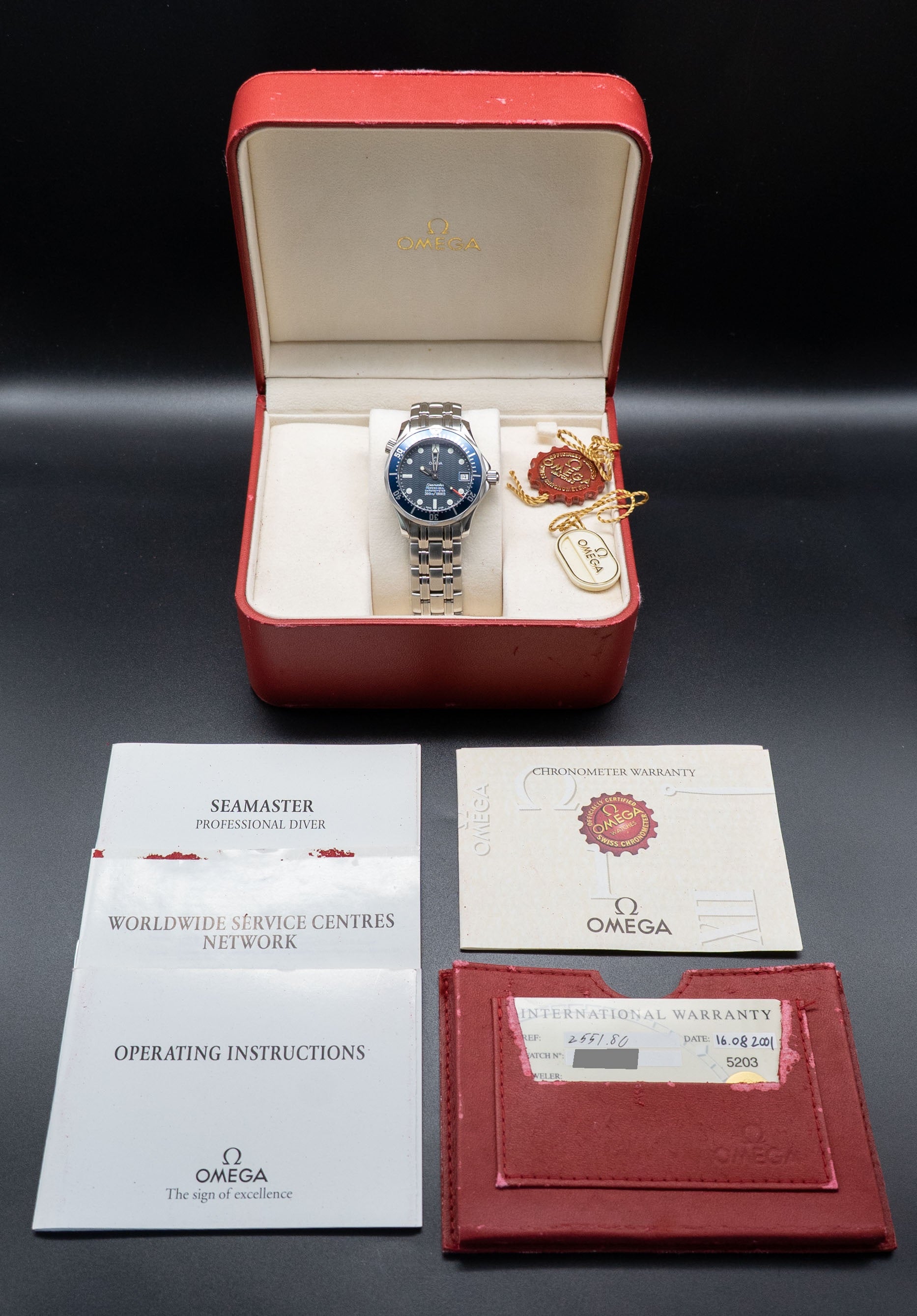 Omega Seamaster 300 2551.80 Fullset 2001 Box+Papers