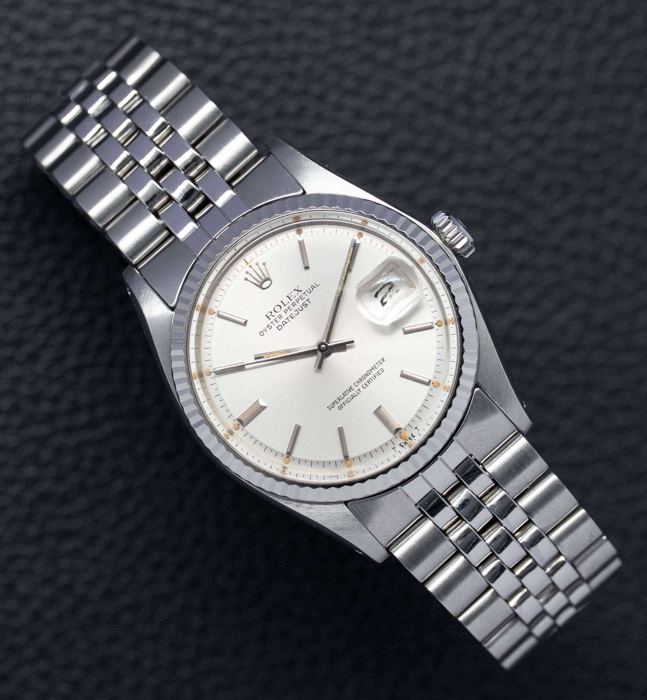 Rolex Datejust 1601 Silver Dial 1972 Box
