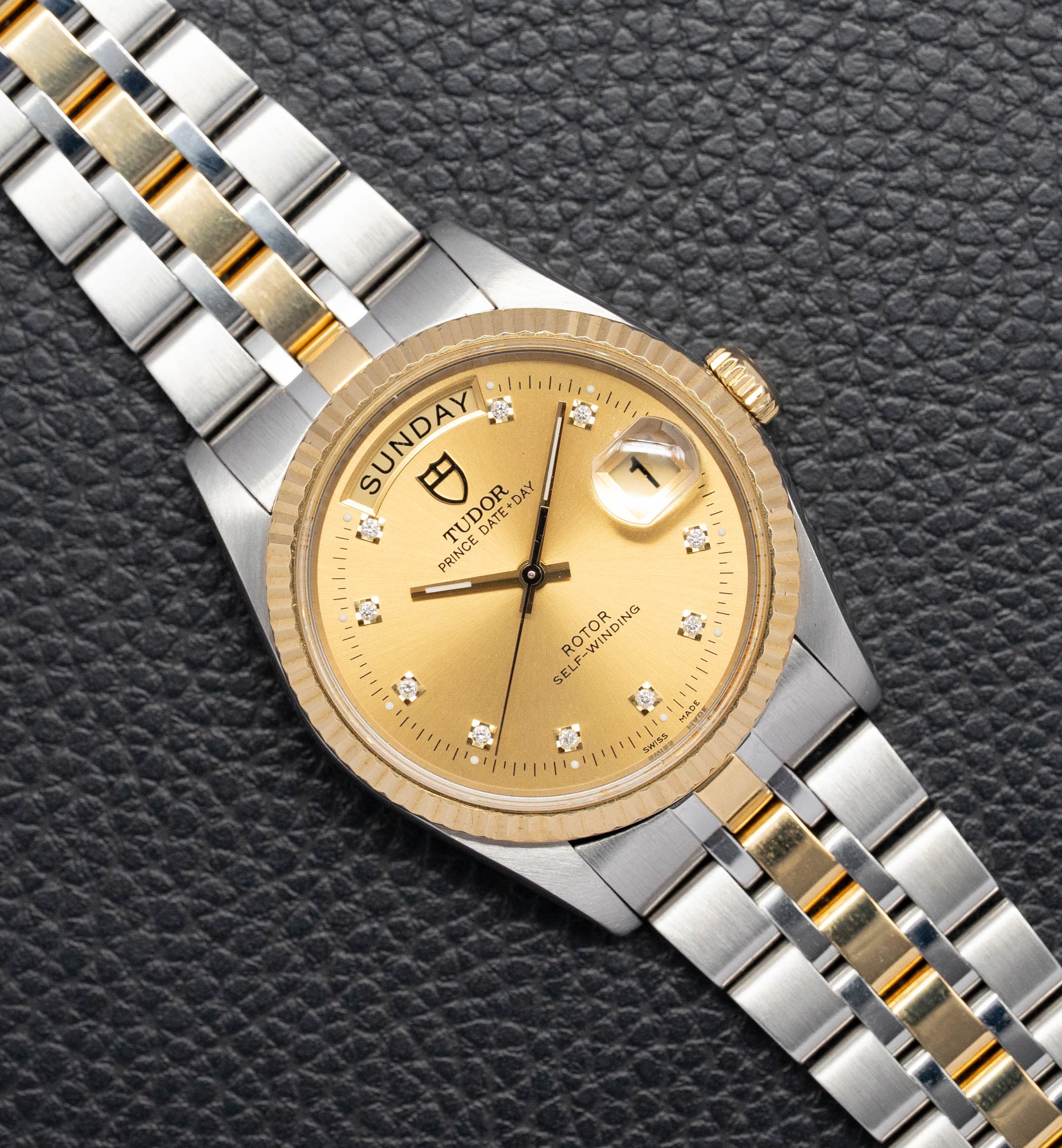 Tudor Prince Date-Day 76213 Gold Dial 2002