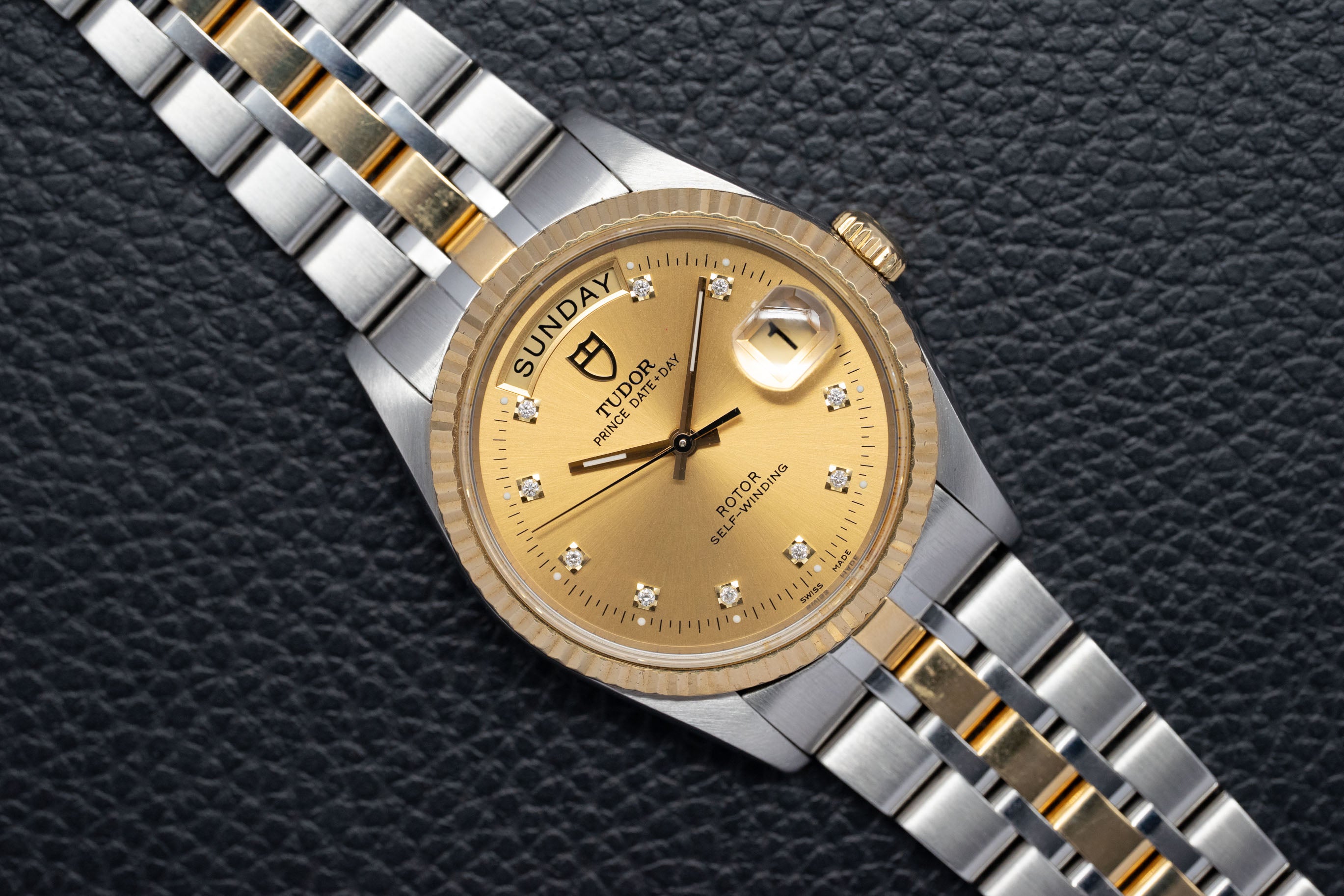 Tudor Prince Date-Day 76213 Gold Dial 2002