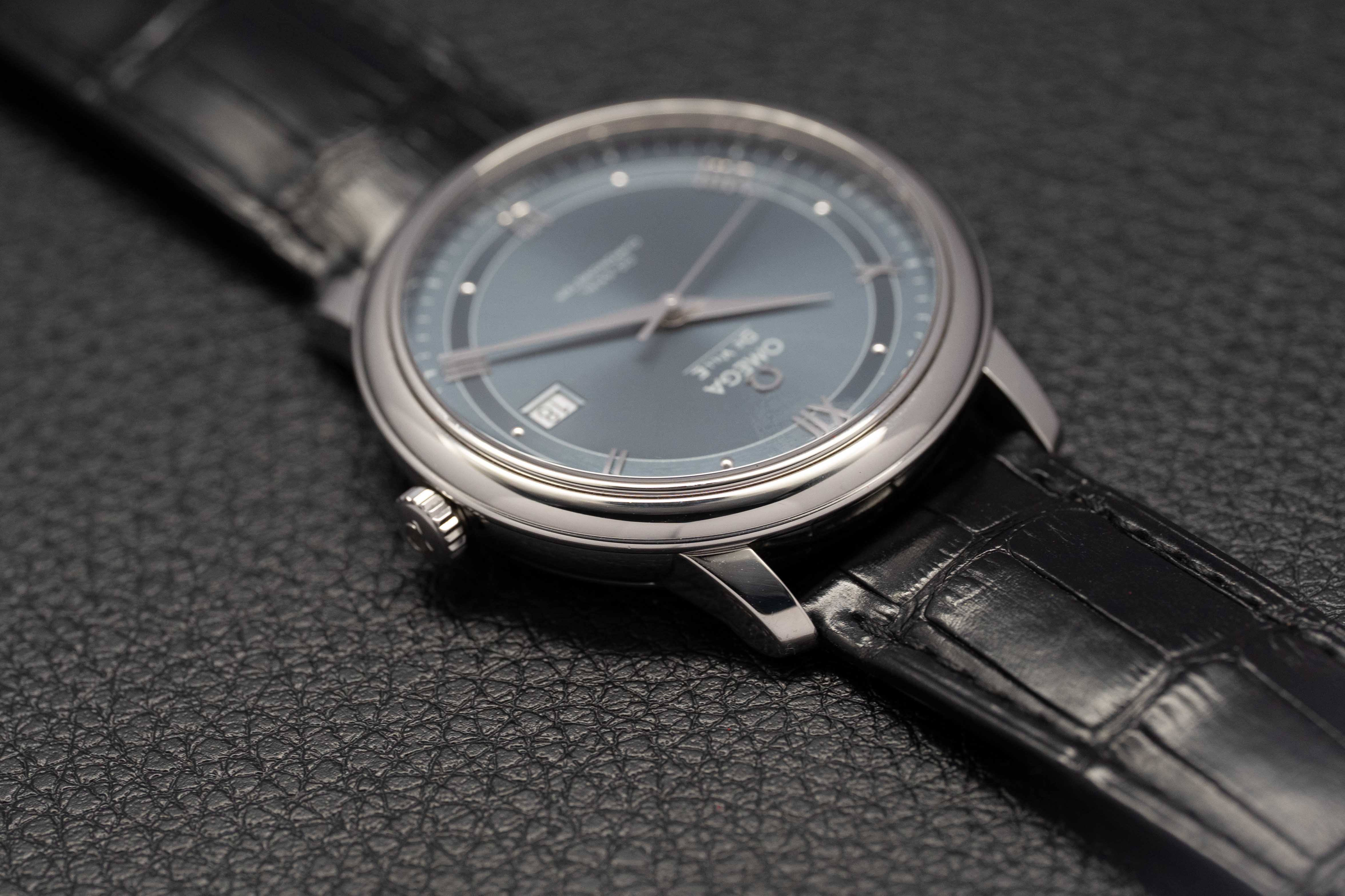 Omega De Ville Prestige 424.13.40.20.03.002 Blue Dial 2017 Papers