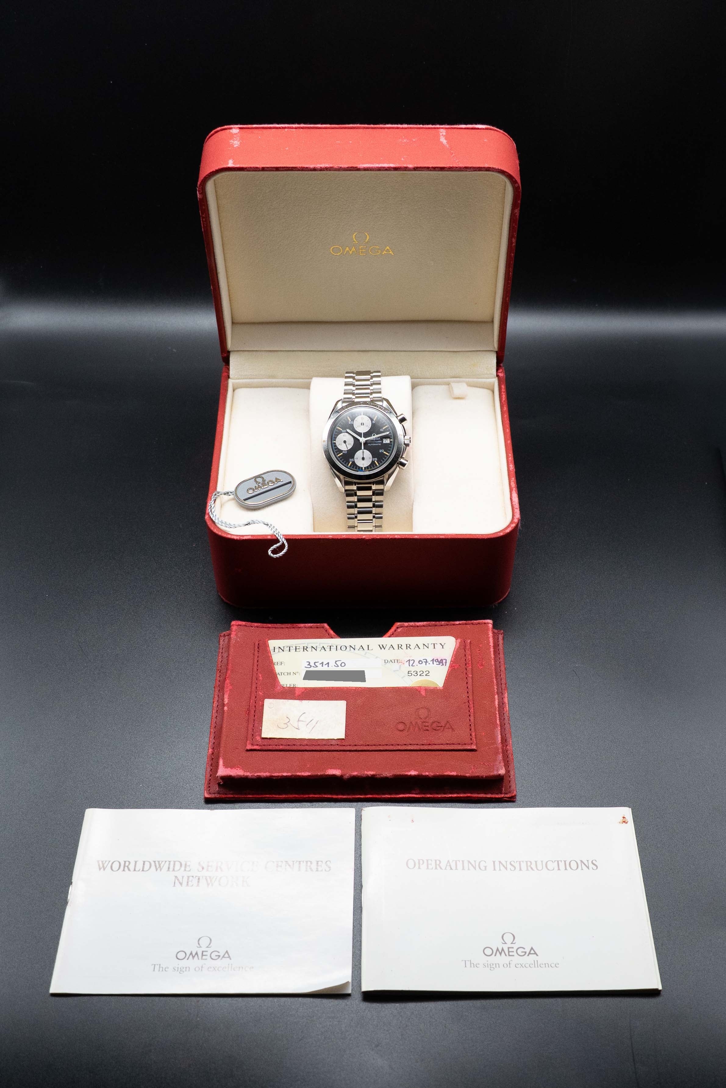 Omega Speedmaster Date 3511.50 Fullset 1997 Box+Papers