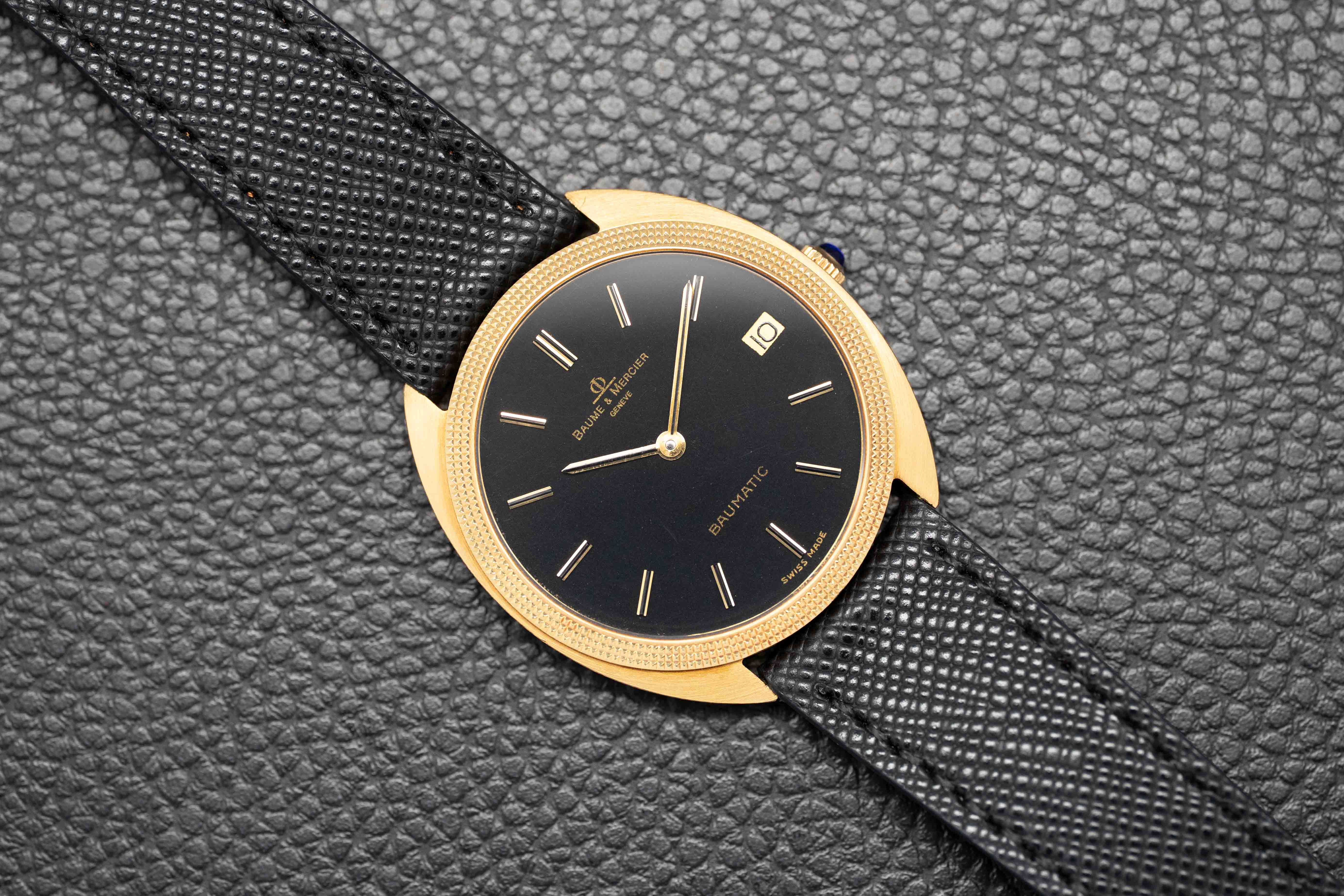 Baume & Mercier Baumatic 35114 Black Dial 1972