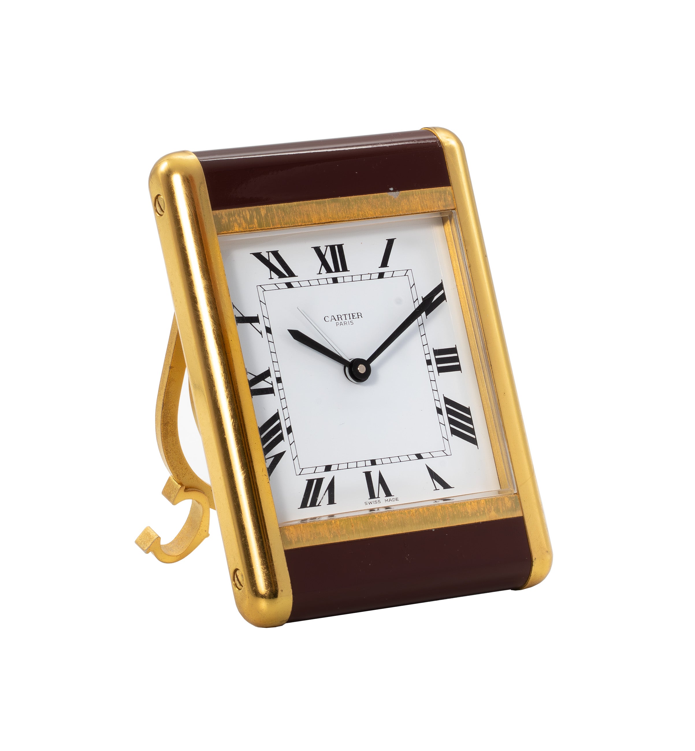Cartier Tank Desk Clock 7505 Fullset Cartier Paris Box+Papers