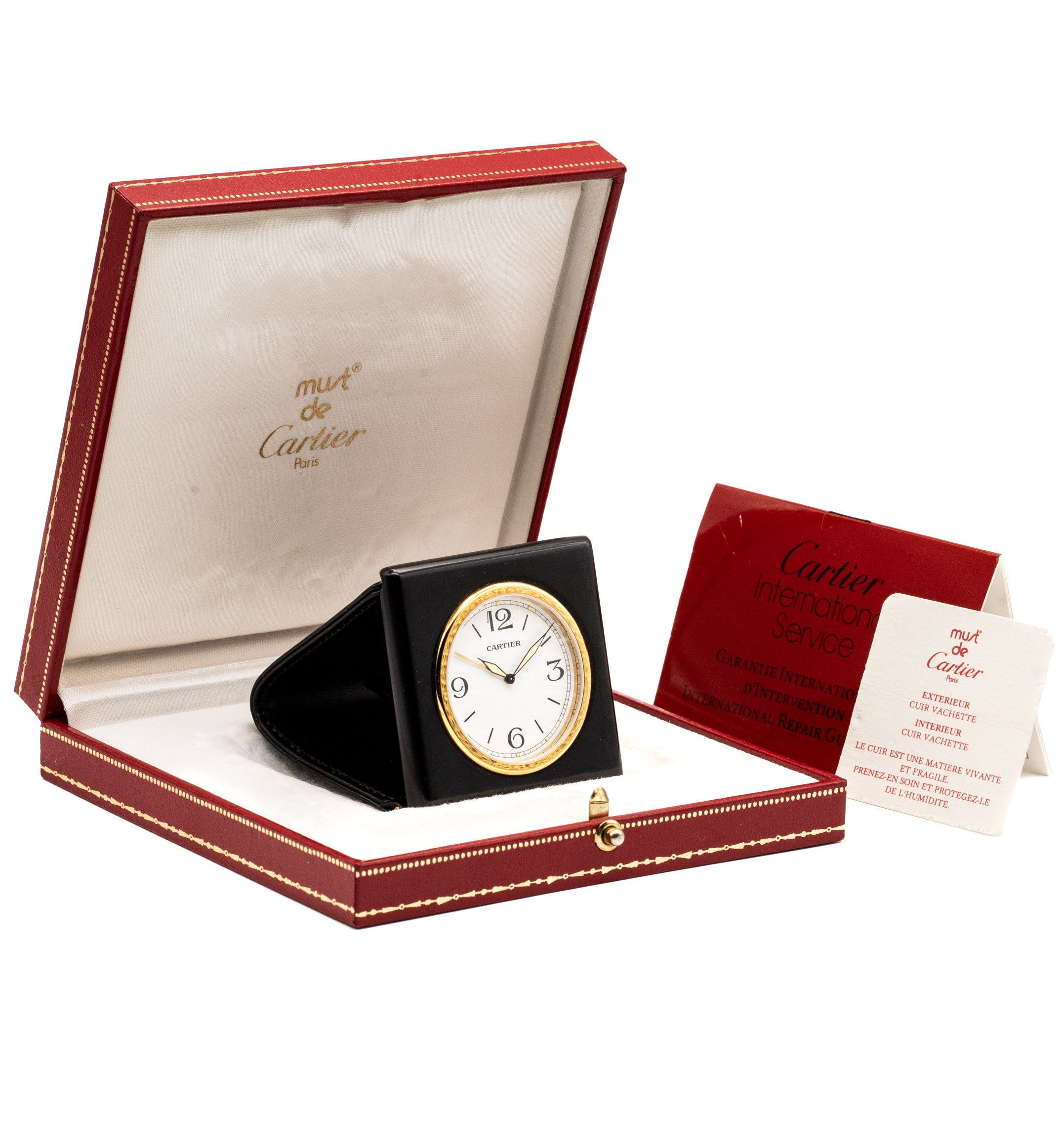 Cartier Santos Vendome Alarm Clock Fullset 1998 Box+Papers