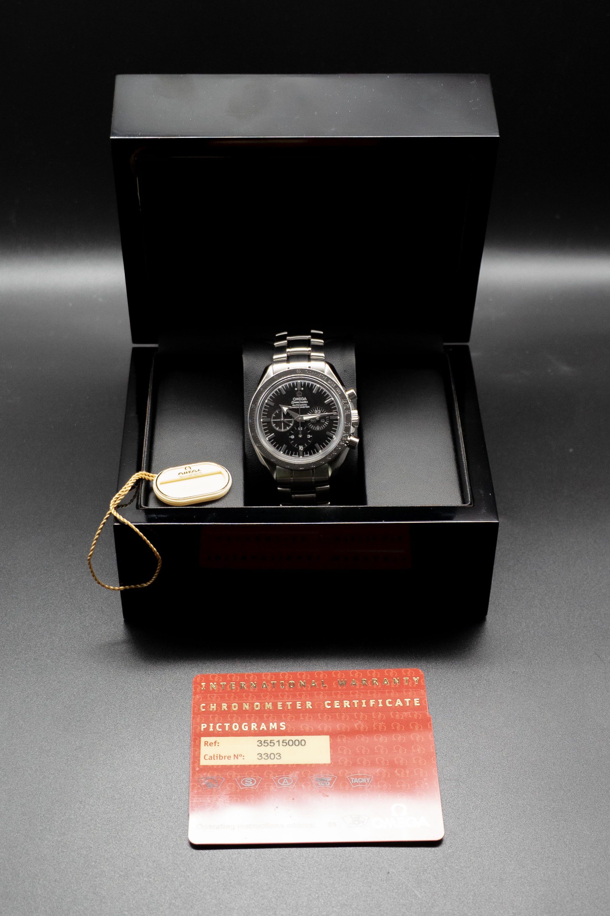 Omega Speedmaster Broad Arrow 3551.50 Black Dial 2004 Papers