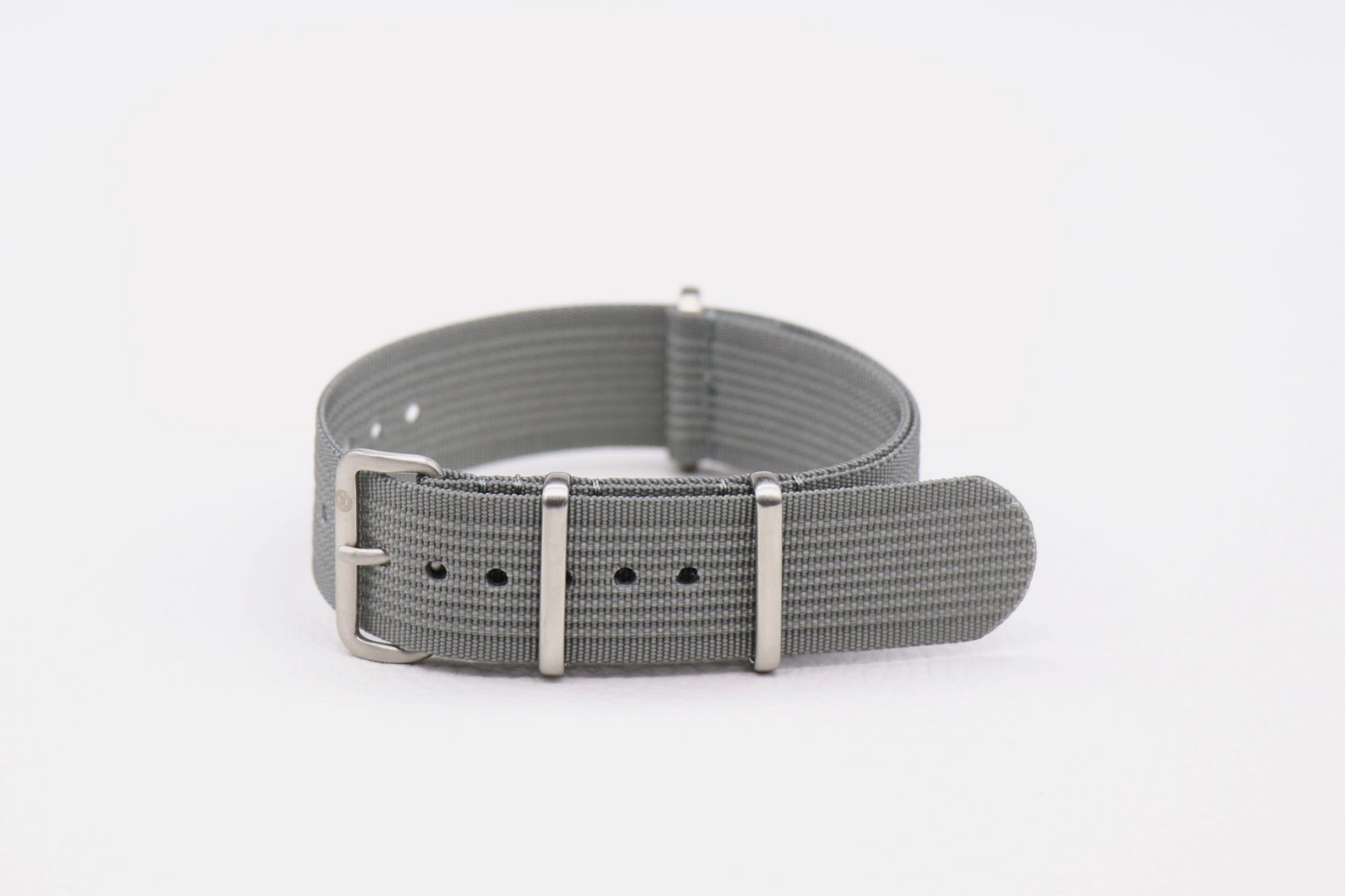 Nylonband Grau Gerippt